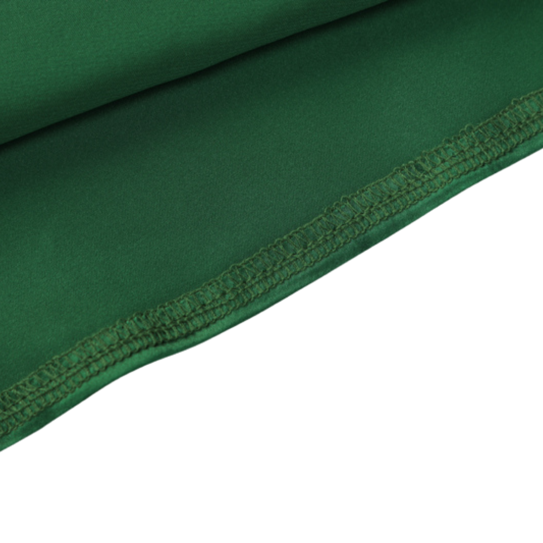 Green Satin Cutout Dress
