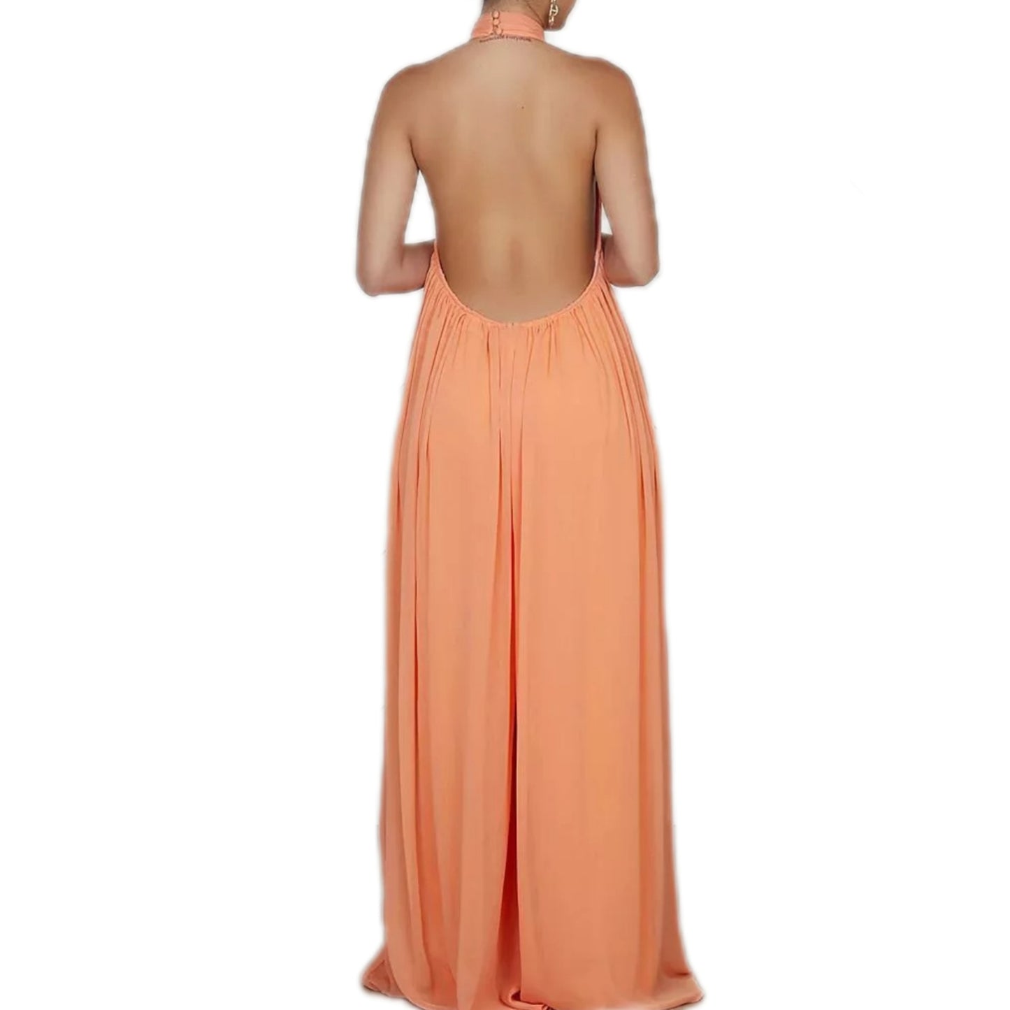 Orange Halter Jumpsuit