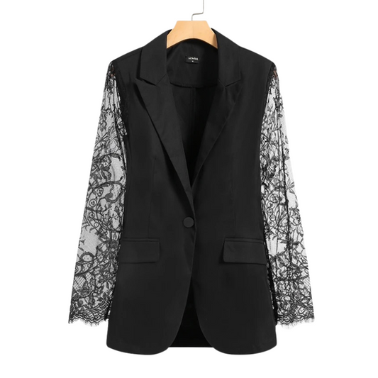 Lace Sleeved Blazer (Plus Sizes)