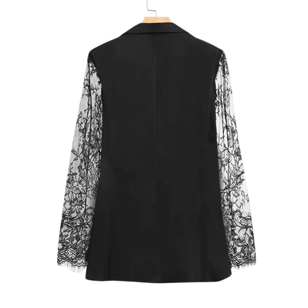 Lace Sleeved Blazer (Plus Sizes)